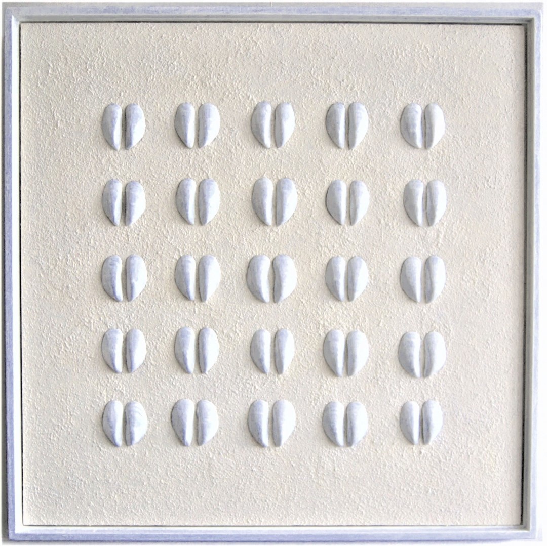 95a kunst minimalisme schilderij wit diameter 100cm 1250 euro henkbroeke